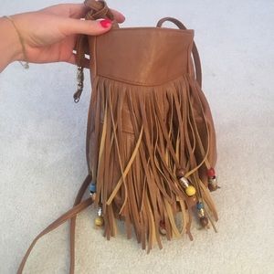 Fringed Pouch Purse